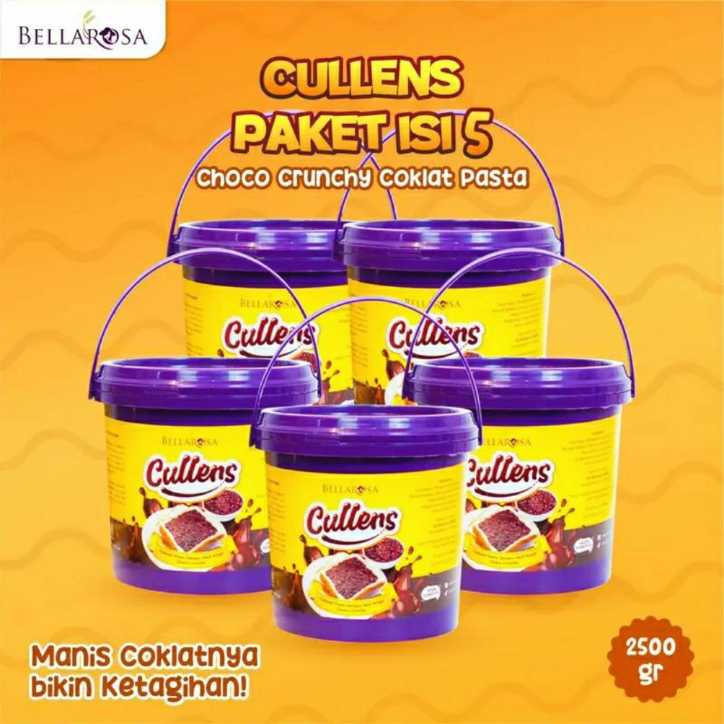 

Paket 5 jar (2.5KG) Cokelat Cullens Bellarosa isi 500 gram