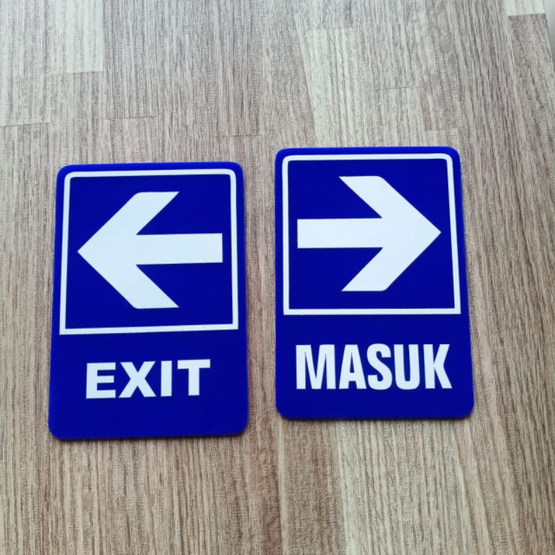 

Sign Akrilik Penanda Masuk Exit