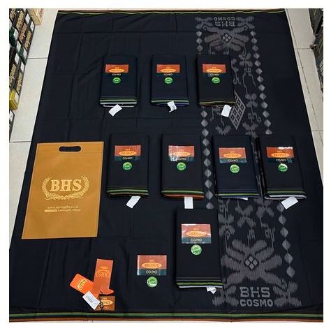 BHS COSMO BRONZE HITAM POLOS Sarung bhs bronze Sarung BHS POLOS WARNA LENGKAP