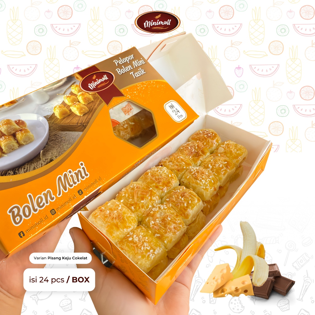 

Bolen Pisang Coklat Keju Lumer Molen Mini Minimoll