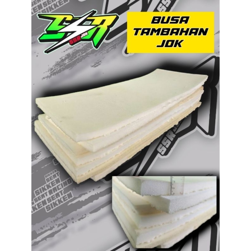 BUSA foam LEMBARAN TAMBAHAN JOK MOTOR MOBIL KURSI ukuran 30x75x2 cm TERMURAH TERLARIS