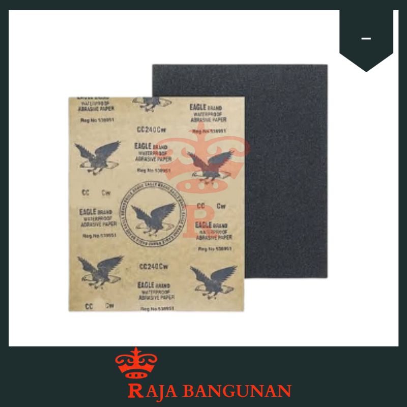 AMPLAS EAGLE Duco/Kertas Pasir Kasar Halus Amplas Lembaran Eagle Brand Lengkap Termurah - 60cc, 80cc
