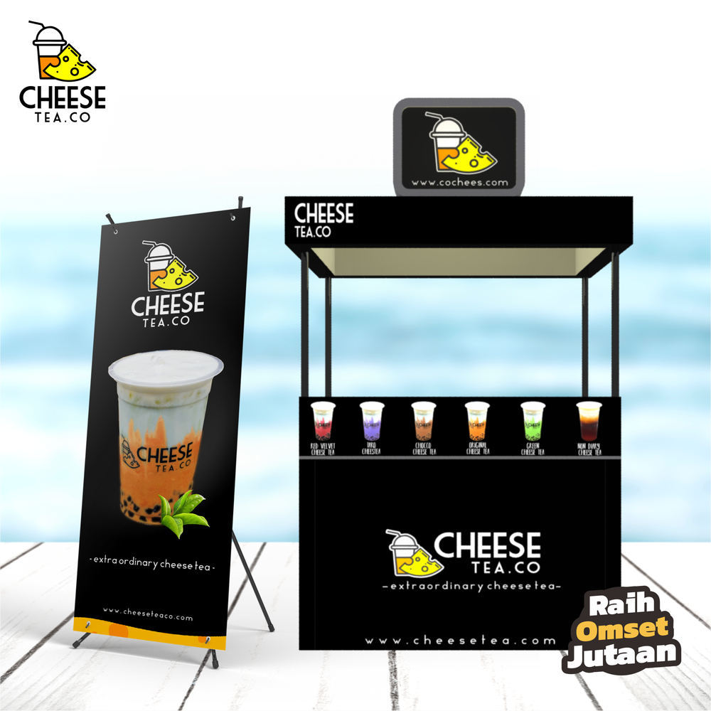 Promo Franchise Minuman CHEESE TEA.CO Paket Usaha Lengkap & Hemat Bonus Jutaan