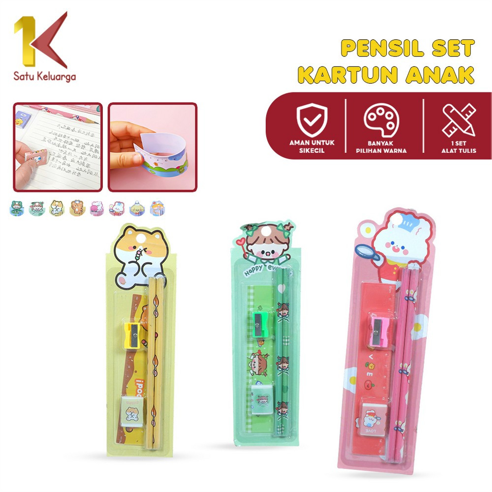 

Satu Keluarga Alat Tulis Set Stationery Sekolah A71 Pensil Set Anak Karakter Kartun Lucu Penghapus Penggaris Pencil Set Perlengkapan Sekolah