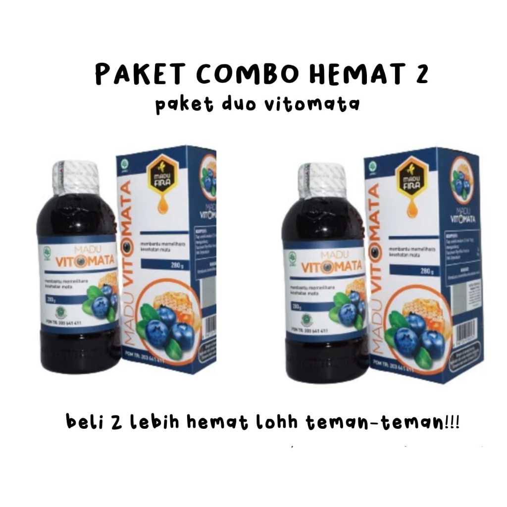 

Madu Vitomata paket hemat 2 | madu untuk mata minus katarak original 100%