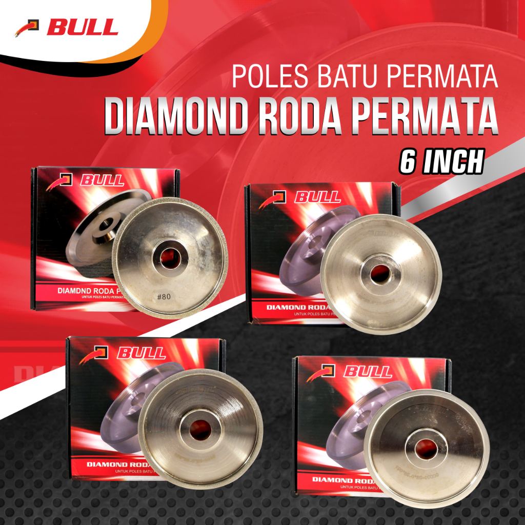 Bull Diamond asahan batu akik 6 inch Roda