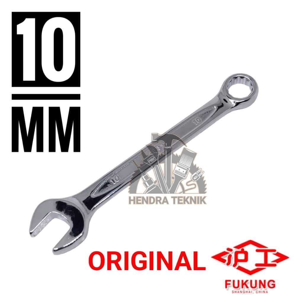 KUNCI RING PAS 10MM CRV KUNCI KOMBINASI 10 MM KUNCI PAS RING CHROME VANADIUM COMBINATION SPANNER MUR