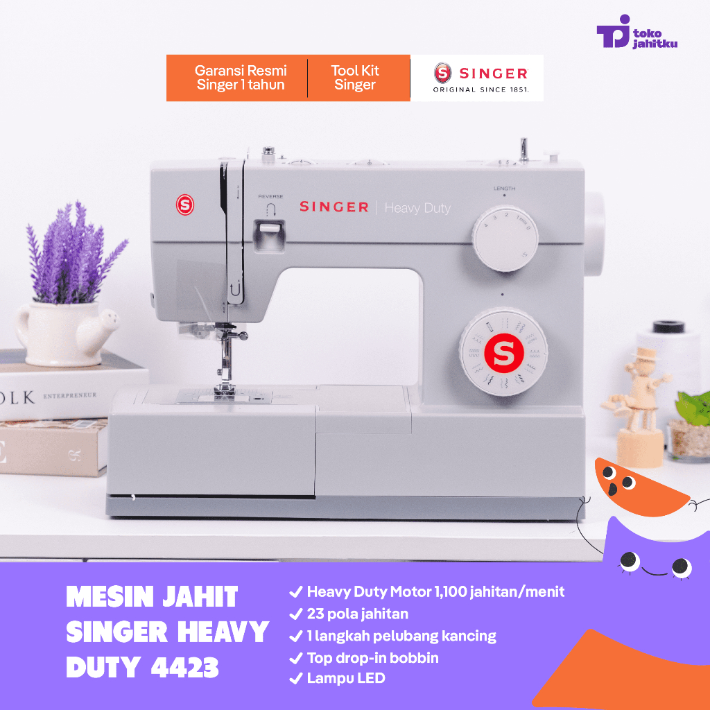 Mesin Jahit Portable SINGER 4423 Heavy Duty