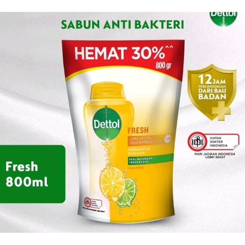 DETTOL Body Wash Fresh Yuzu Citrus 800ml
