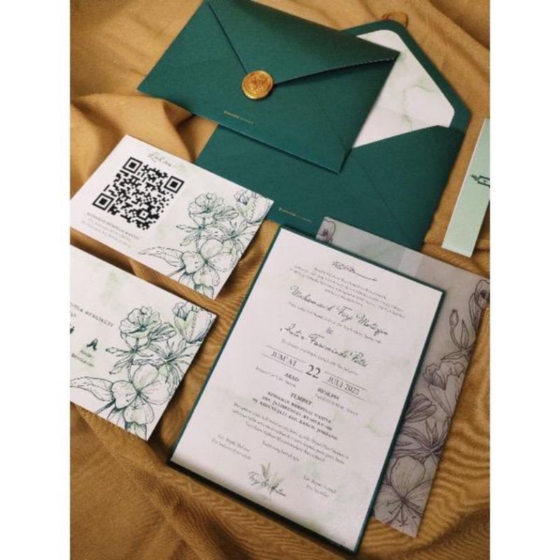 UNDANGAN HARDCOVER AMPLOP CETAK 2 SISI MINIMAL ORDER JUMLAH 10 PCS