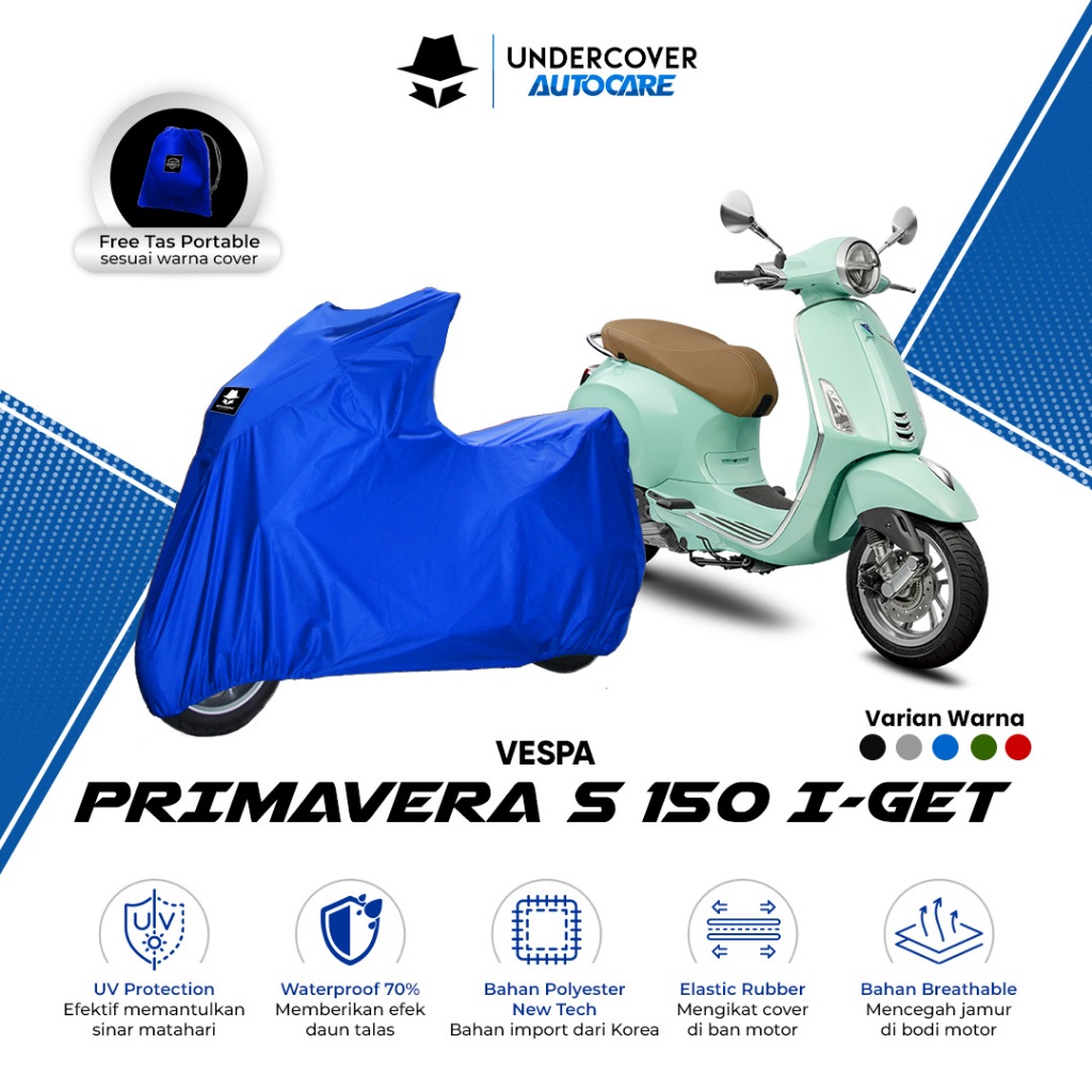 Cover Motor Vespa Primavera S 150 I-Get Reguler - Undercover Autocare