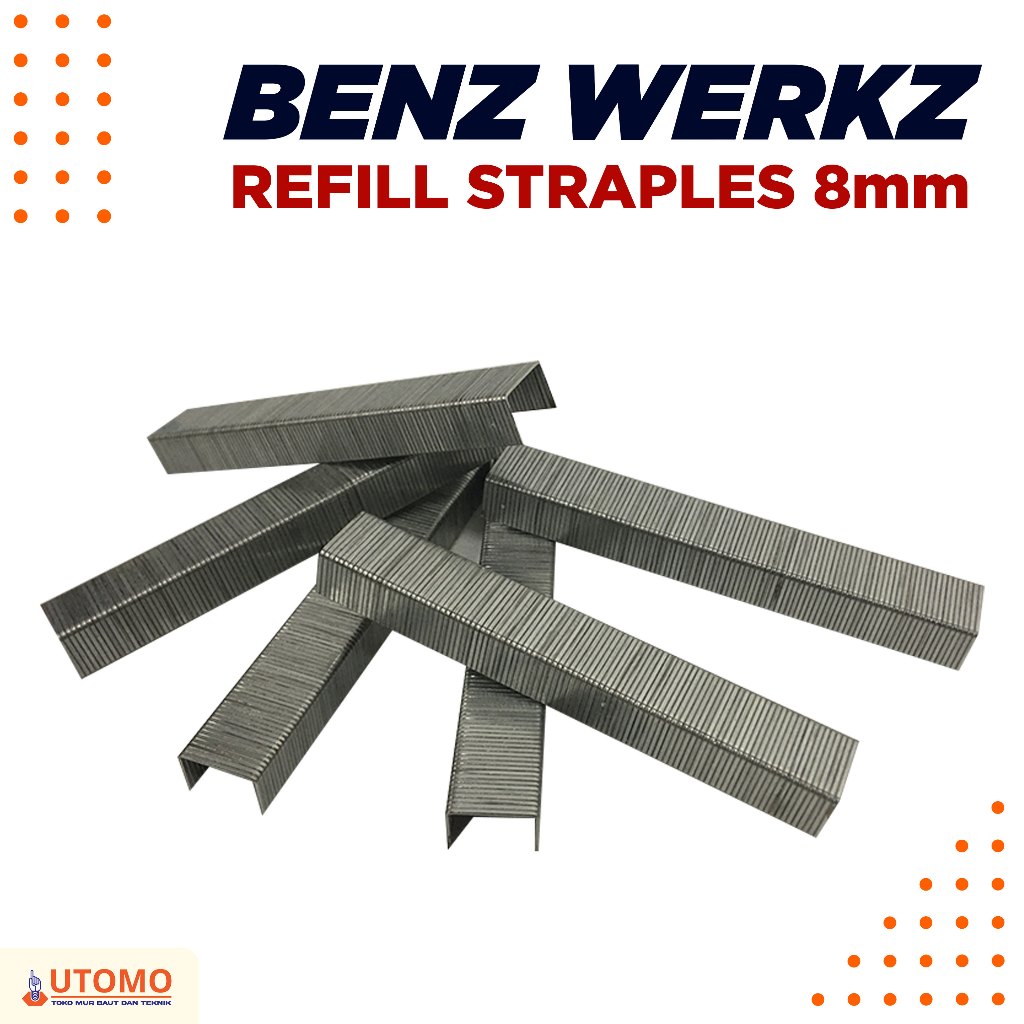 

Isi Staples BENZ F1008 Staples 5000pcs Refil Staple Gun 8mm