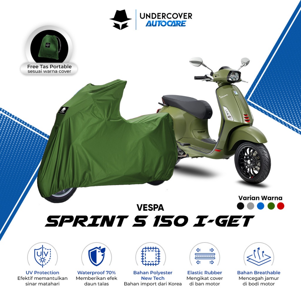 Cover Motor Vespa Sprint S 150 I-Get Reguler - Undercover Autocare