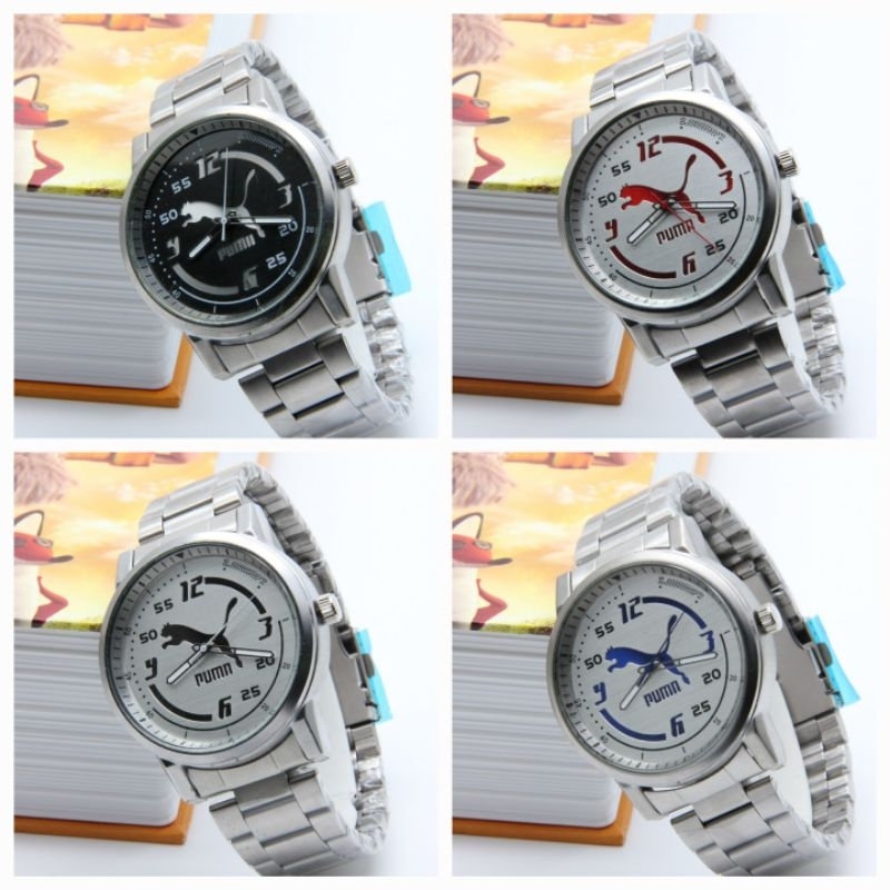 Jam Tangan Pria PM8427 Rantai Simple Diameter Besar