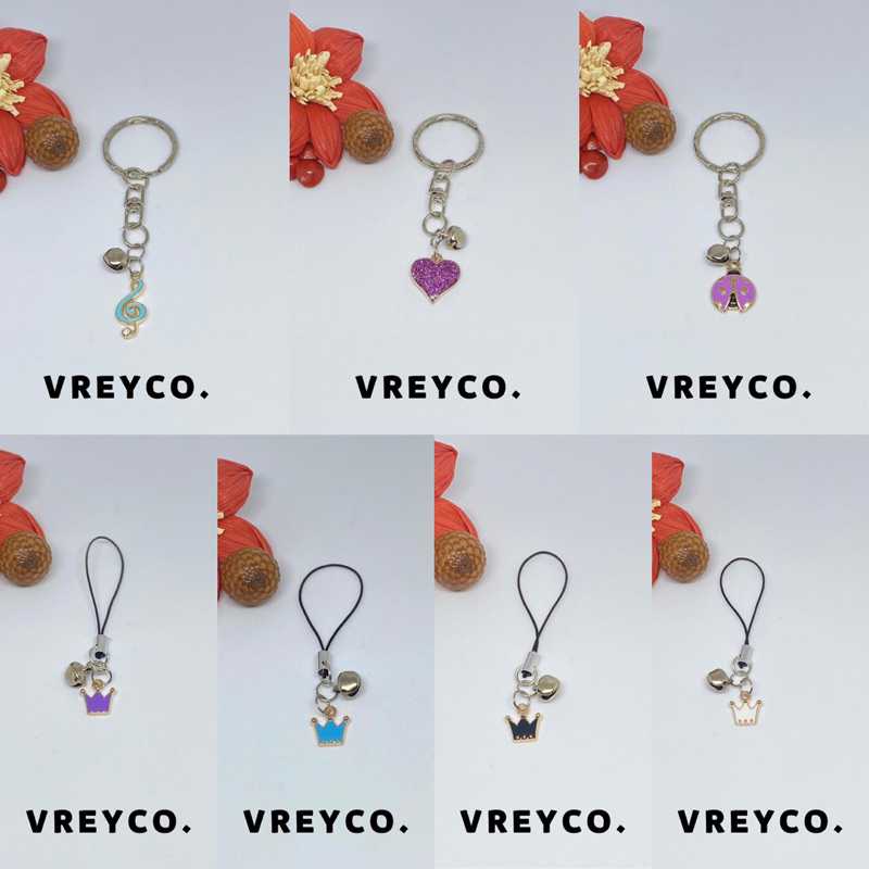 GANTUNGAN KUNCI KARAKTER MAHKOTA, MELODI, LOVE, KUMBANG GANCI GANTUNGAN HP LUCU RESIN EPOXY