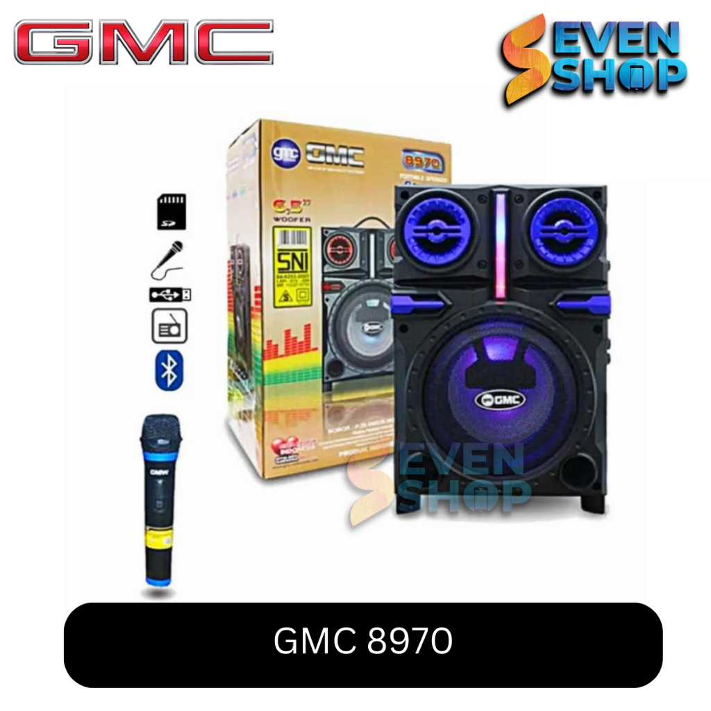 SPEAKER GMC 8970  Portable Ampli Meeting BLUETOOTH - 6,5 inch Bonus mic