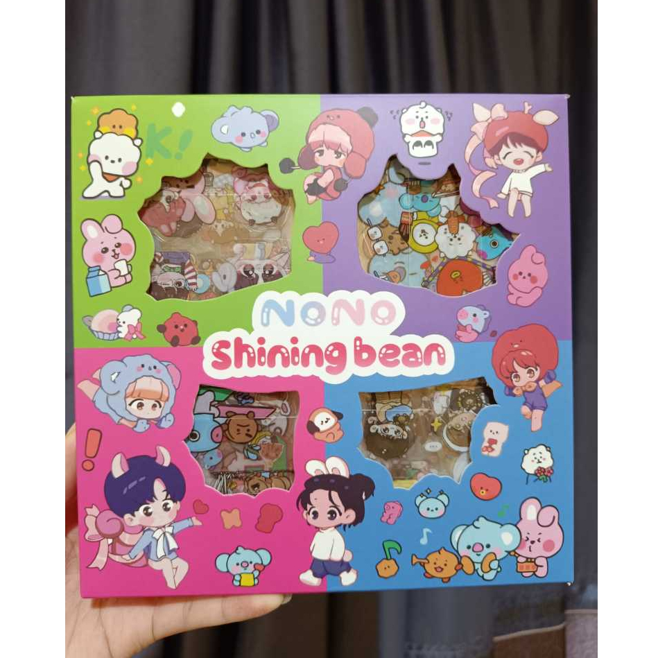 

Stiker viral Stiker Sticker Momo Nono & CICI Box BTS BT21 Tinytan Korea Waterproof Stiker Jungkook Jimin
