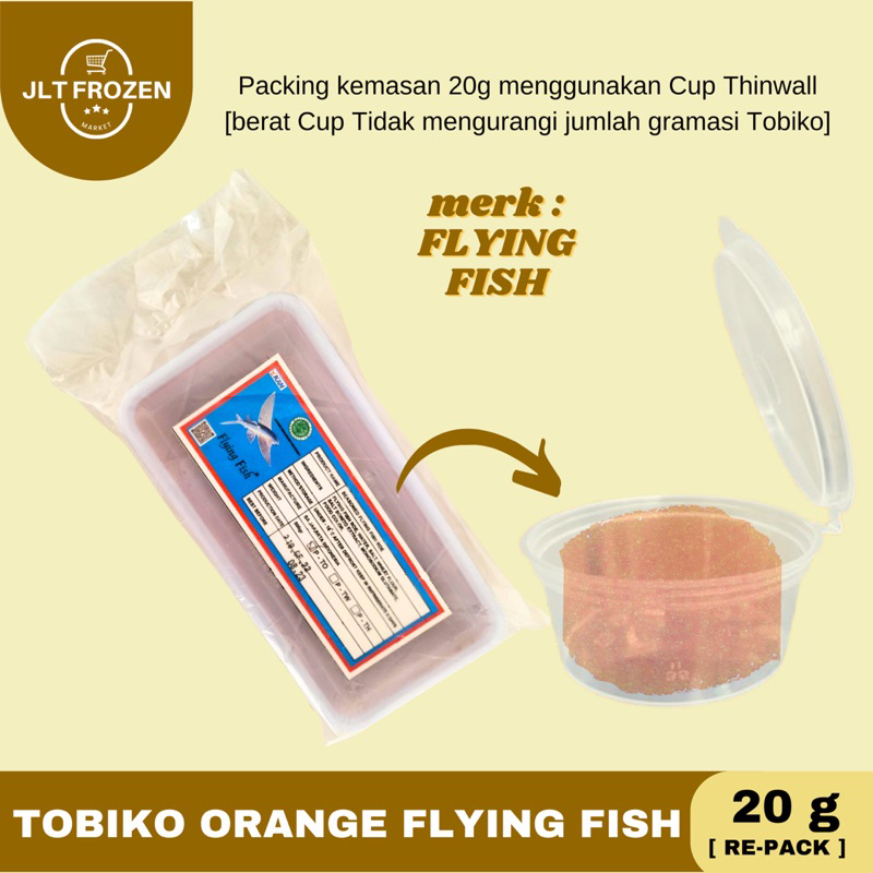 

Tobiko Orange Flying Fish / Telut Ikan Suhsi Mentai - Repack 25g