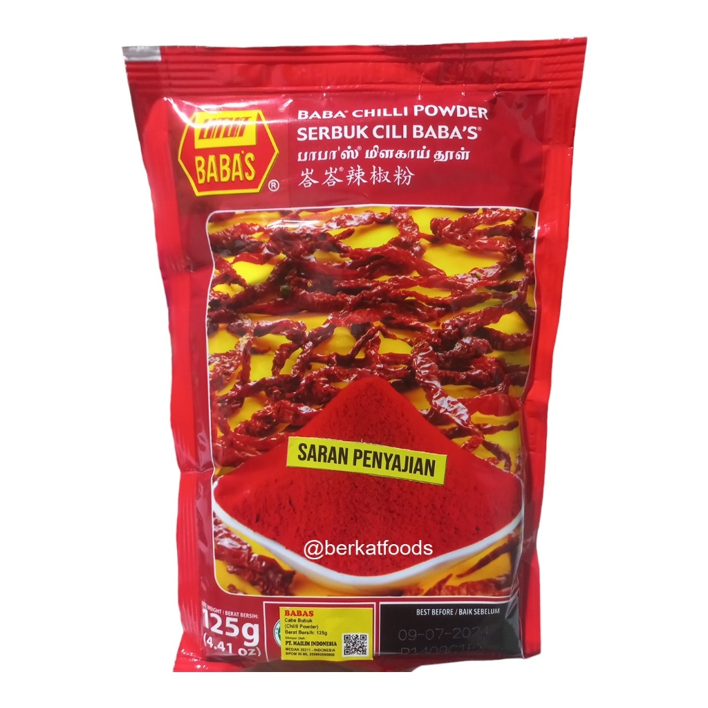 

Bubuk Cabai Babas Cabe 125 gr / Chilli Powder Malaysia Chili Chillies Malay