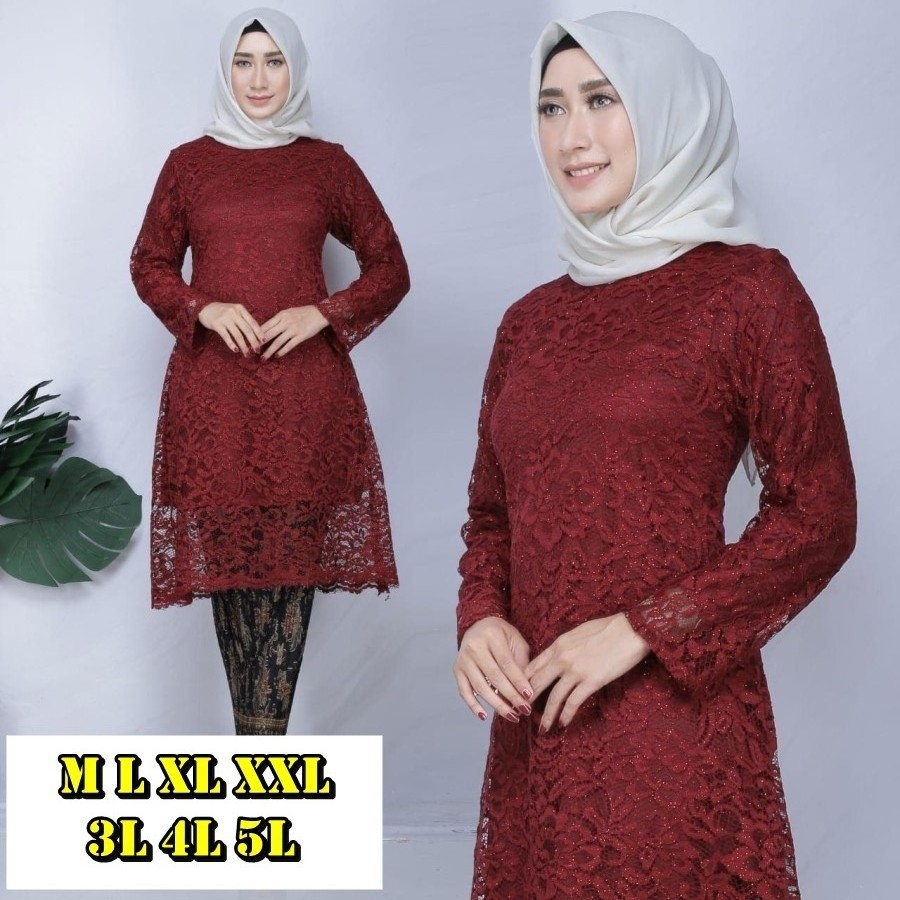 atasan Kebaya Tunik / atasan Tunik Brokat / Kebaya Modern / Kebaya Favorite / Batik Couple / atasan 