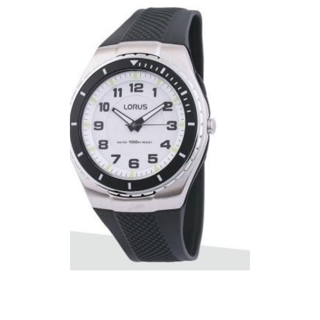 Jam Tangan Lorus R2333LX-9 Rubber Unisex Pria Wanita Murah Original