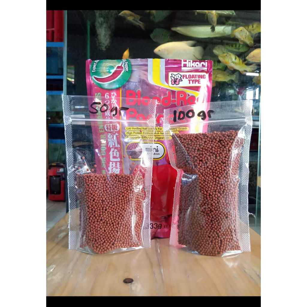 pelet blood red parrot 100gram