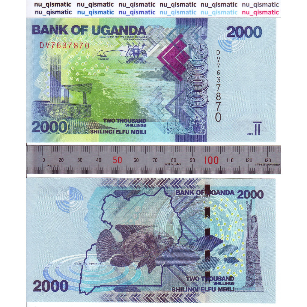 Uang Uganda 2000 Shillings , 2021~2022 , UNC Baru Super Gress P# 50