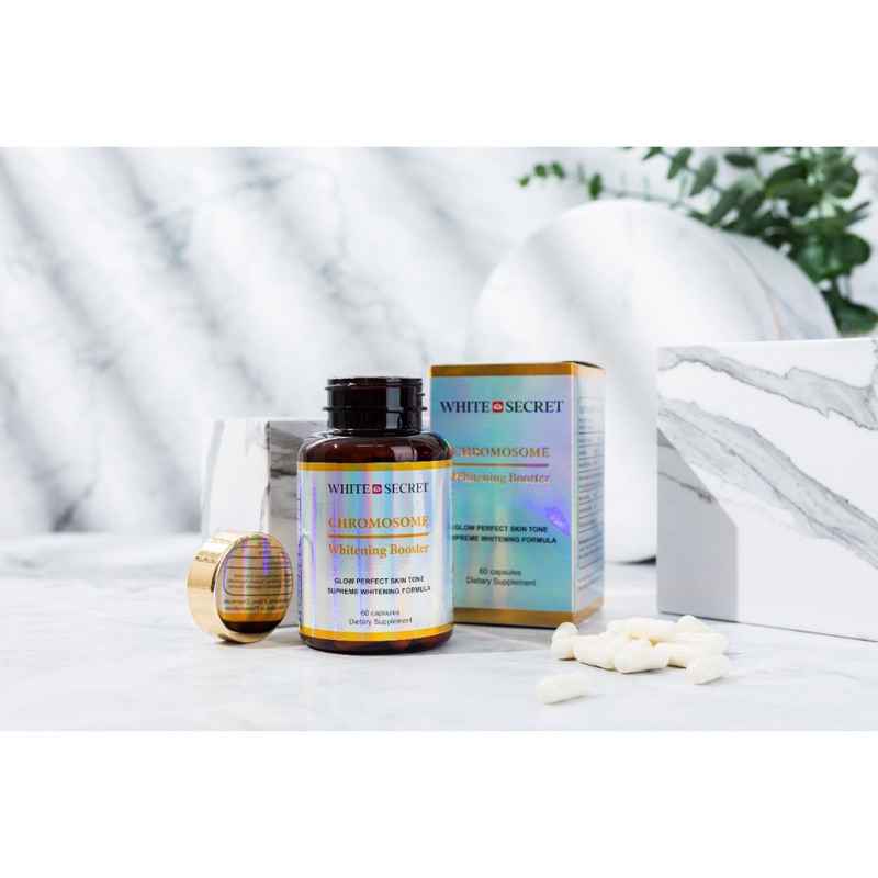 chromosome whitening booster terlaris/ pemutih badan / white secret / suplemen whitening / glutation
