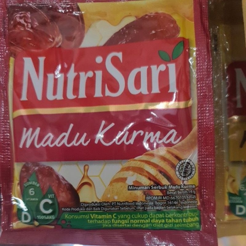 

Nutrisari Madu Kurma 1renceng (10pcs)