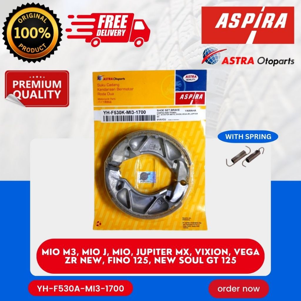 [READY COD] KAMPAS REM TROMOL ASPIRA BELAKANG (+PER) KAMPAS TROMOL MI3 MIO M3 / MIO J / MIO / JUPITE