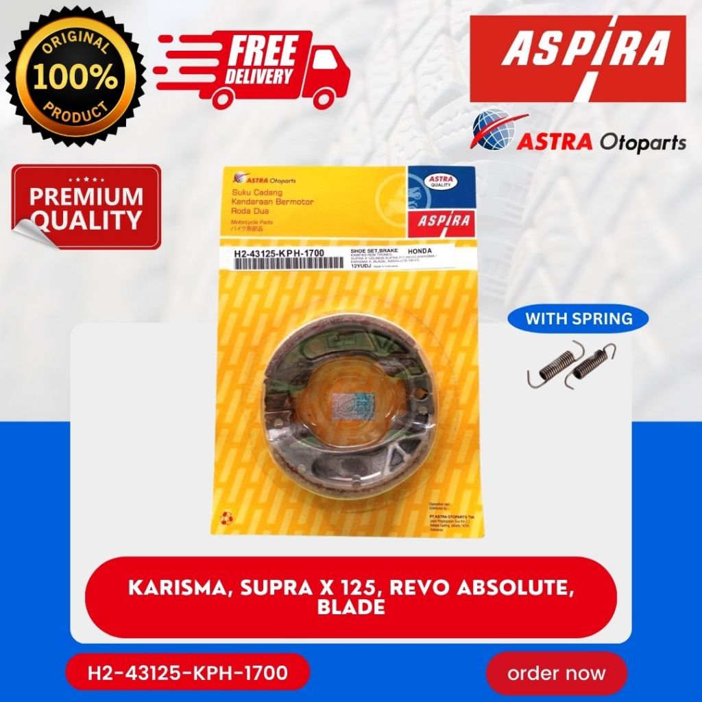[READY COD] KAMPAS REM TROMOL ASPIRA BELAKANG (+PER) KAMPAS TROMOL KPH KARISMA / SUPRA X 125 / REVO 