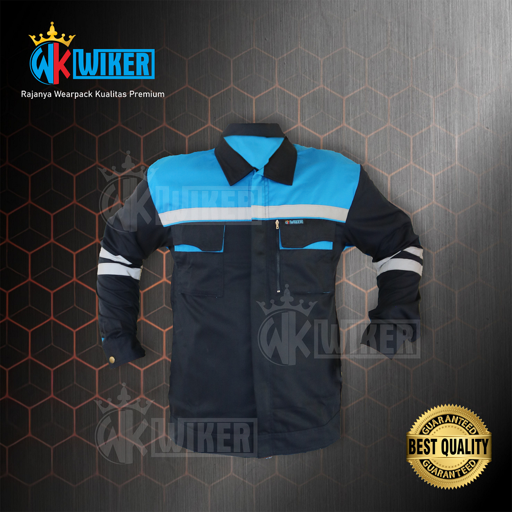 Wearpack Safety Navy Tosca - Jaket Proyek - Baju Safety - Werpack Kerja Model Jaket - Jaket Kerja - 