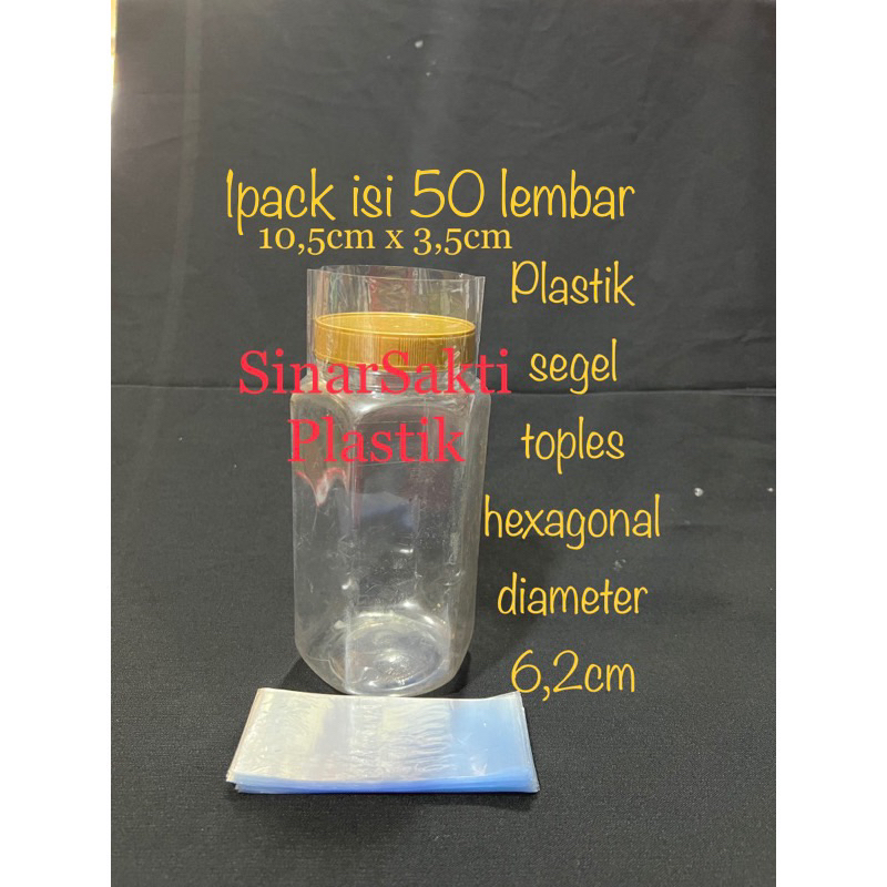 Plastik Segel Botol Hexagonal Segi 6 195ml 250ml 700ml Diameter 6,2 cm