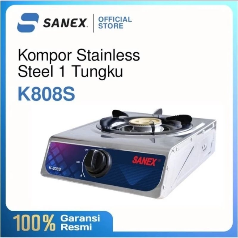 KOMPOR GAS SANEX 1 TUNGKU K-808S / KOMPOR GAS SANEX SATU TUNGKU K-808S / KOMPOR GAS API BESAR / KOMP