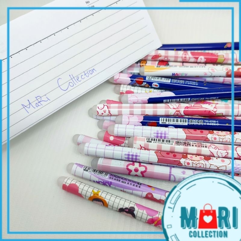 

MRC Pulpen pen pena bisa dihapus erasable tinta biru alat tulis kantor sekolah