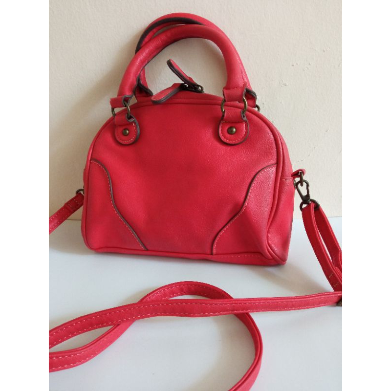 mini sling bag, top handle, preloved