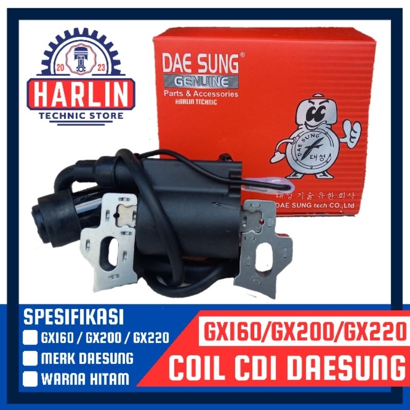 Coil CDI Gx160 GX200 GX220 Merk Daesung 대성 Pengapian Koil 160 200 220 Daesung