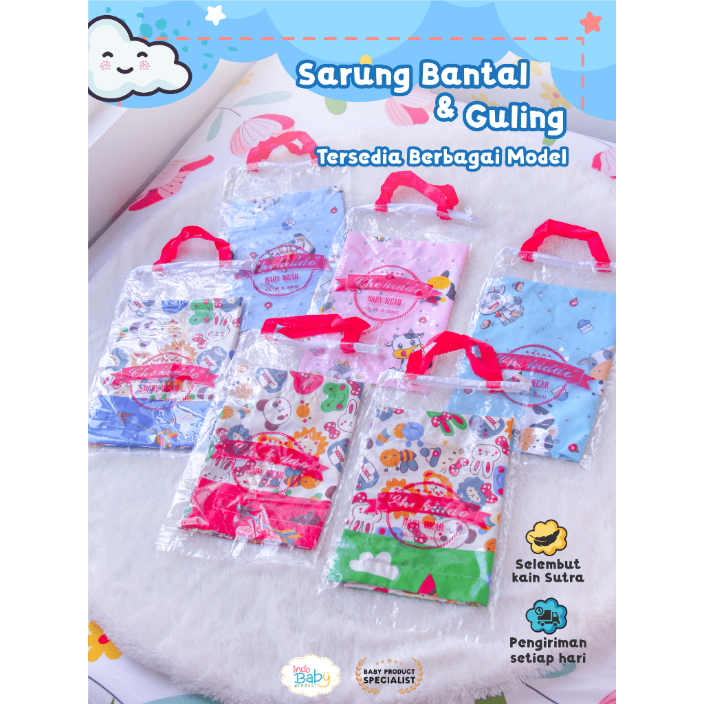 Sarung Bantal Guling Bayi Premium (Cover Bantal Guling Bayi)