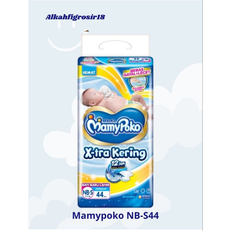 Mamypoko NB-S44 pampers perekat Xtra kering/newborn/1Ball isi 44pcs