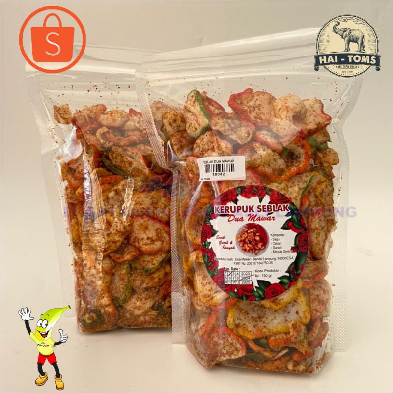 

Dua Mawar Kerupuk Seblak pedas cabe cemilan 150 gram