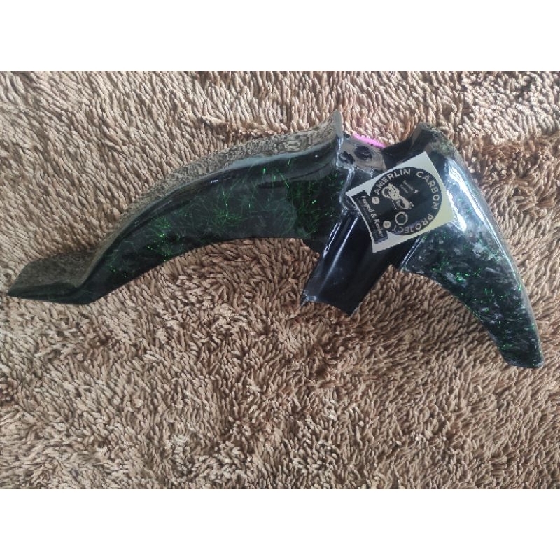 spakbor depan F1zr karbon forged serat hijau | serat hijau