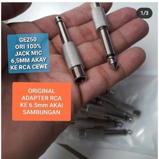 G250 ori 100% jack rca cewe jek akai akay 6,5 mm cowo mic adapter mik konektor microphone sambungan 