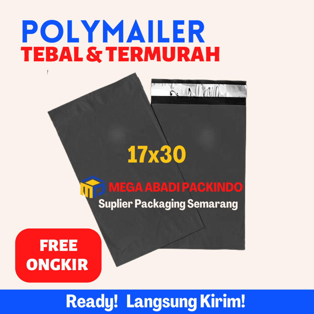 

POLYMAILER PLASTIK PACKING GROSIR MURAH 17X30