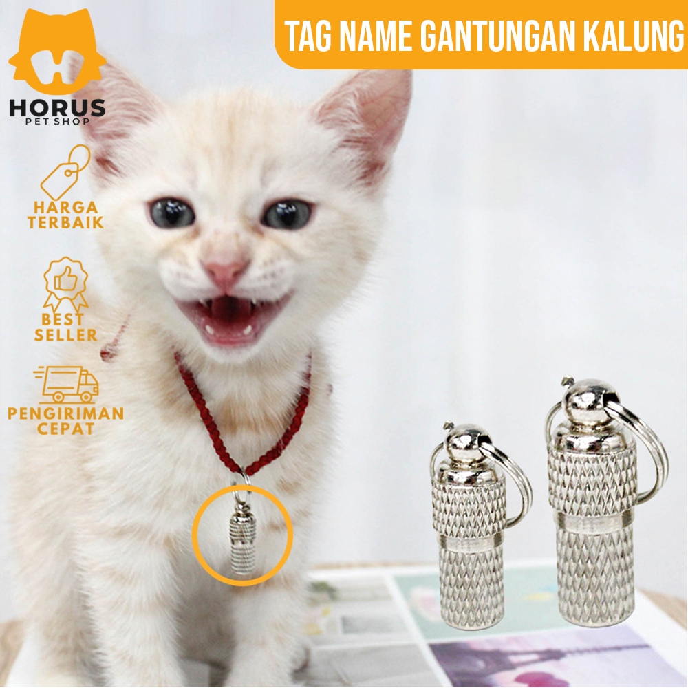 Pet Name Tag Kalung Identitas Nama Alamat Kucing Anjing Hewan HORUS