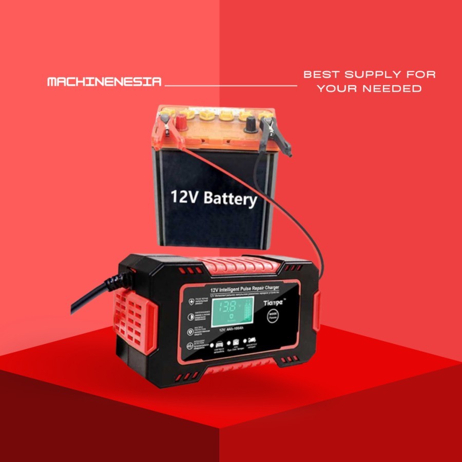 CHARGER AKI MOBIL MOTOR KAPAL GENSET FORKLIP 12V 4-100AH / CAS AKI