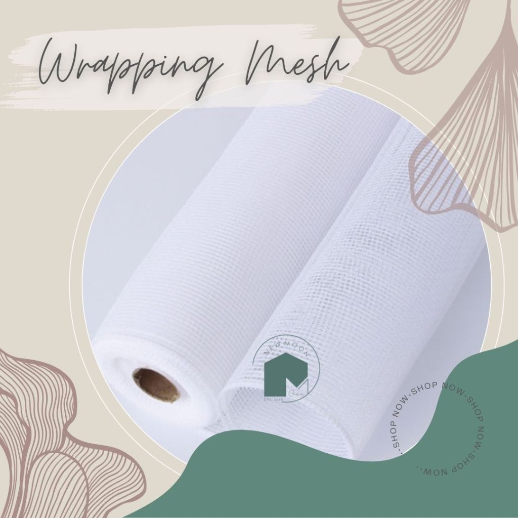 

Wrap Mesh Buket Jala Wrapping JaFlower ring Korean Net Bouquet Bunga Square Net