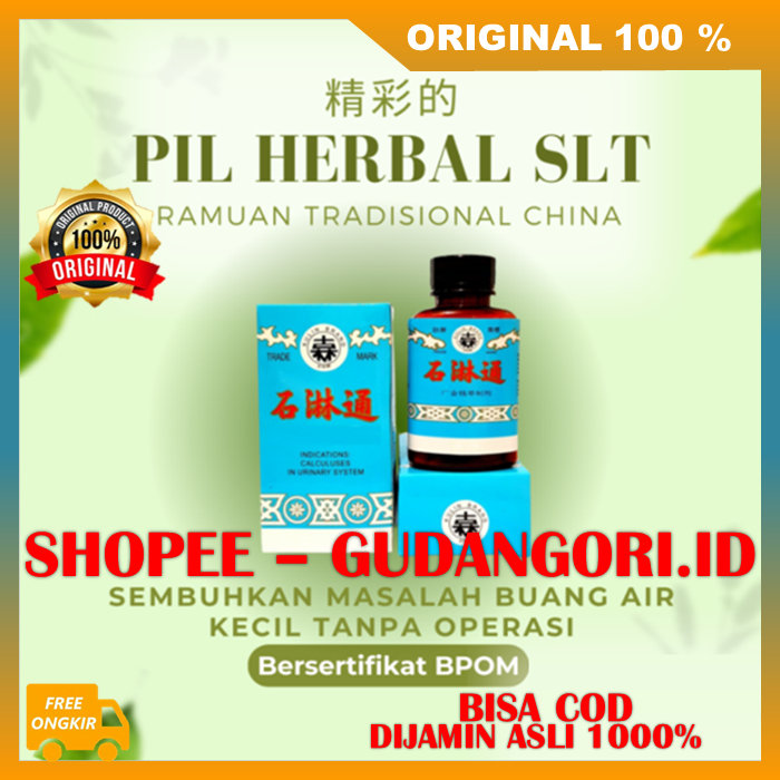 Pil Herbal SLT Ramuan Tradisional Cina Atasi Masalah Buang Air Kecil Obat Herbal Batu Urin & Ginjal 