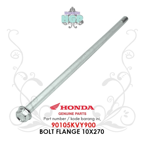 90105KVY900 - Baut As Arm Beat Karbu (Bolt Flange 10X270) Original AHM Baud Arem Rangka