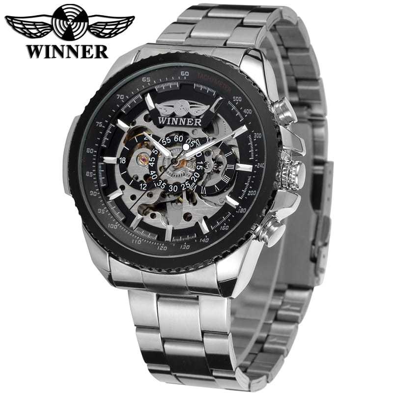 JAM TANGAN PRIA RANTAI STAINLESS STEEL FORSINING TW8053 ORIGINAL/JAM TANGAN AUTOMATIC WATCH/JAM TANG