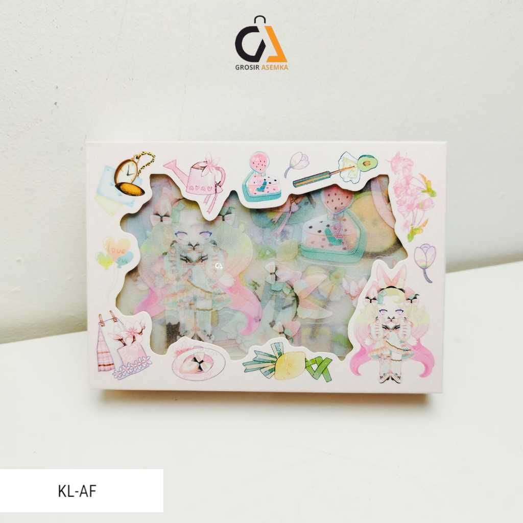 

10 LEMBAR Stiker Glitter Set BOX Motif Karakter Anime Girl Edition